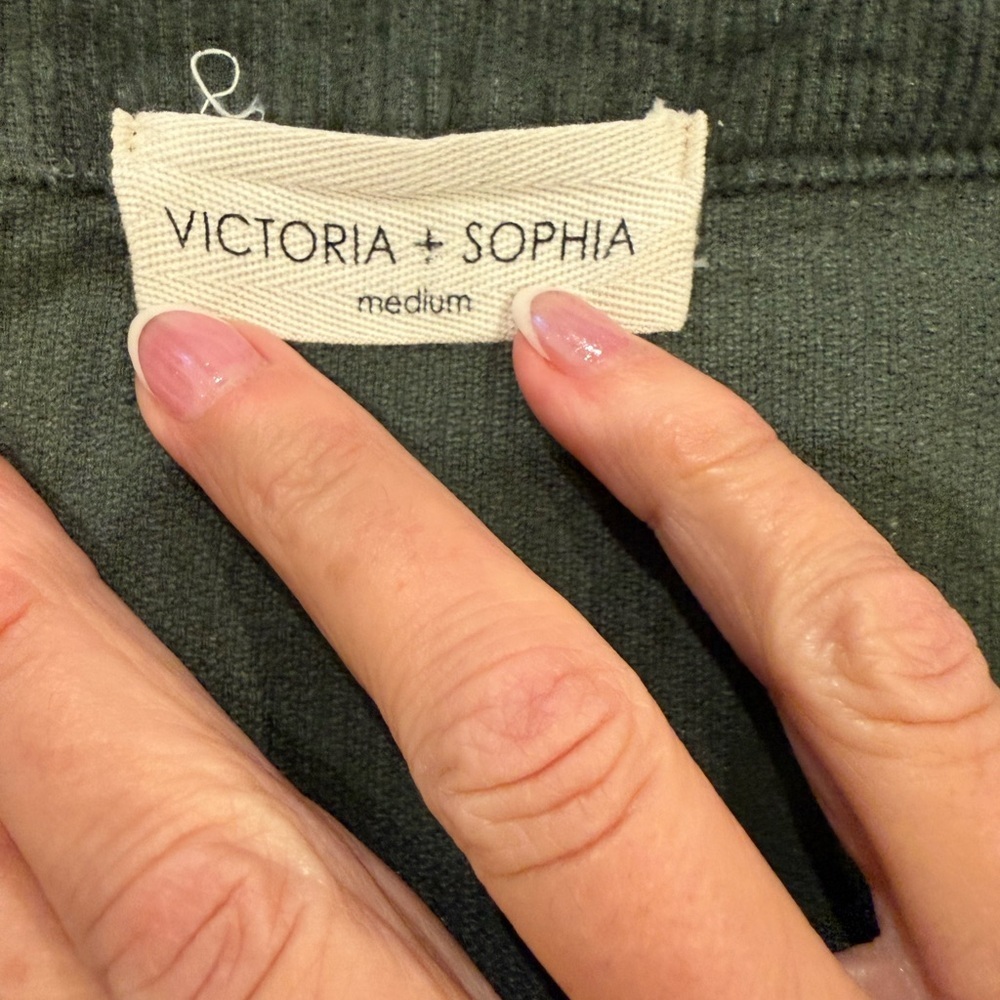 Victoria + Sophia Corduroy Mini Skirt Button Front Green Medium Y2K - Picture 3 of 10